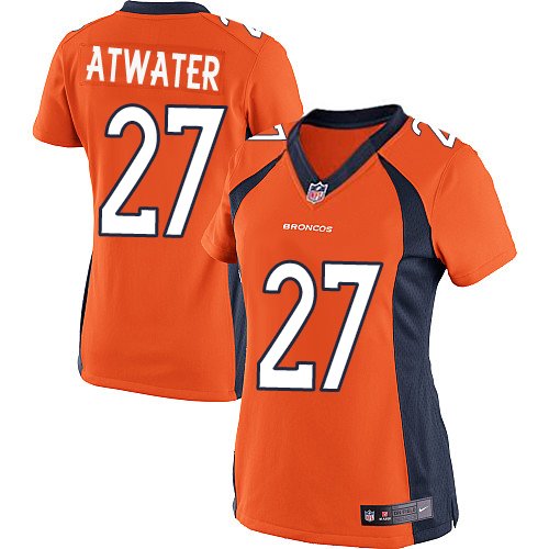 Women's Elite Steve Atwater Nike Jersey Orange Home - #27 NFL Denver Broncos
